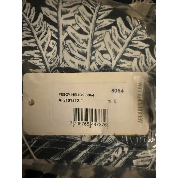 NWT Agua Bendita Peggy Helios Leafs Tropical Print Swim Bikini Top L - Picture 5 of 5